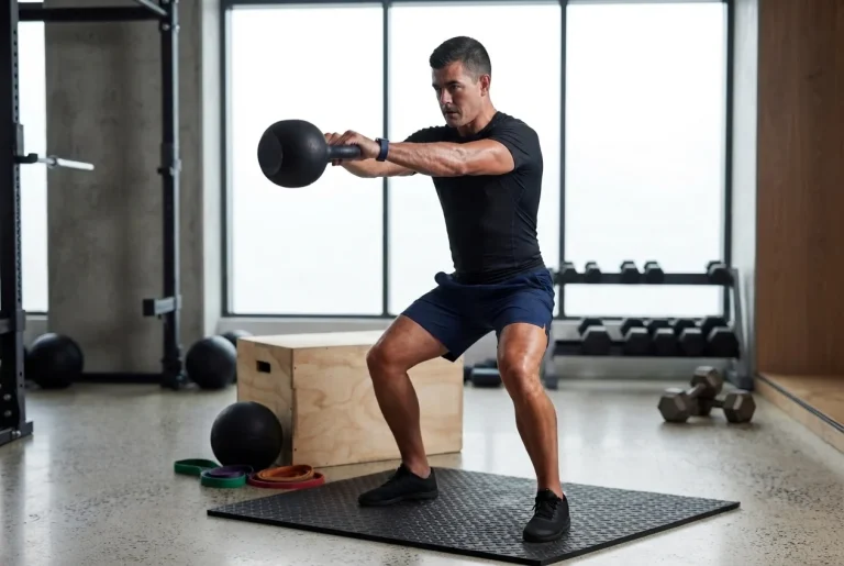 Atleta realizando entrenamientos en circuitos alternando estaciones de acondicionamiento físico de alta densidad metabólica.