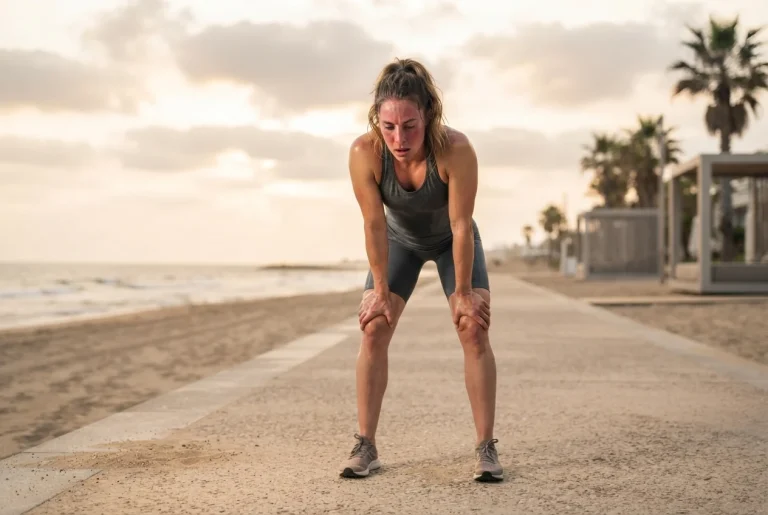 Atleta experimentando el efecto EPOC tras un entrenamiento intenso para la transformación corporal.